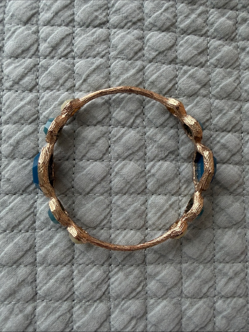 Gold-Tone Textured Bangle Bracelet - Women Jewelry
